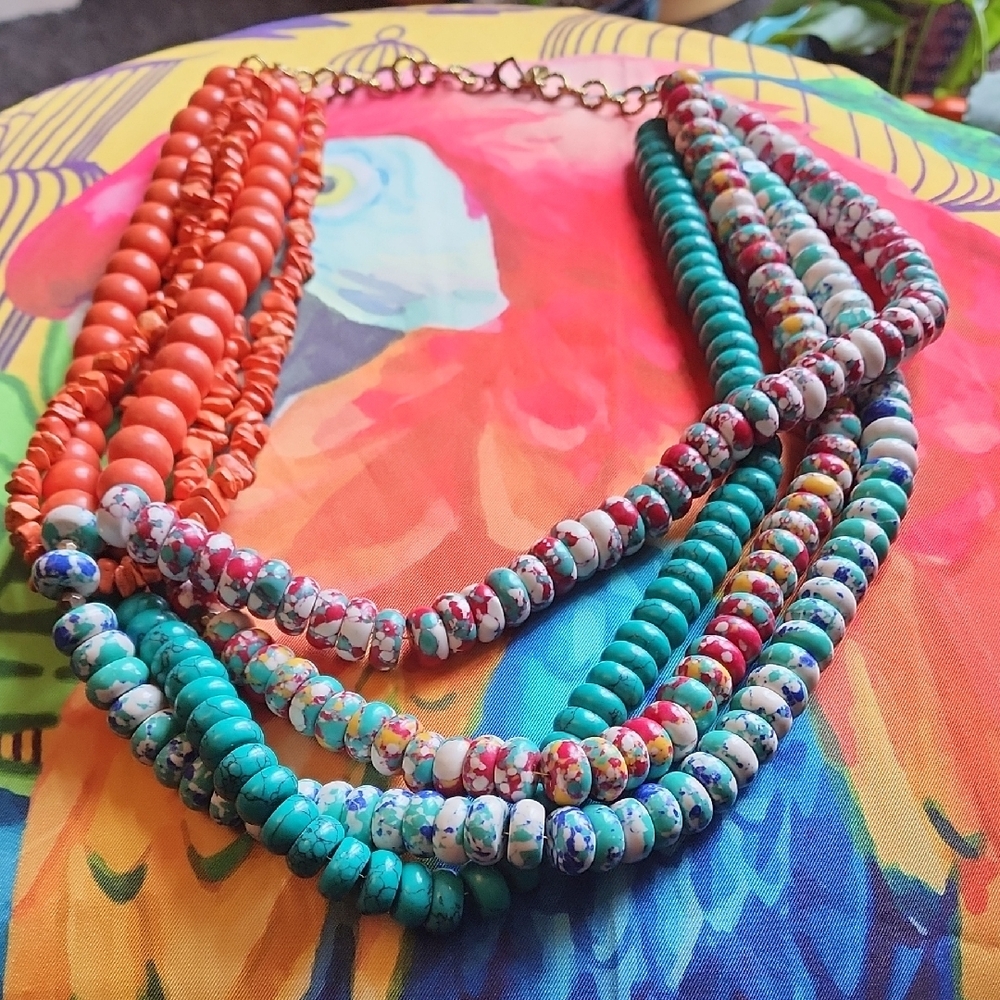 Sassy Jones Tezra Turquoise Multi-Strand Necklace
